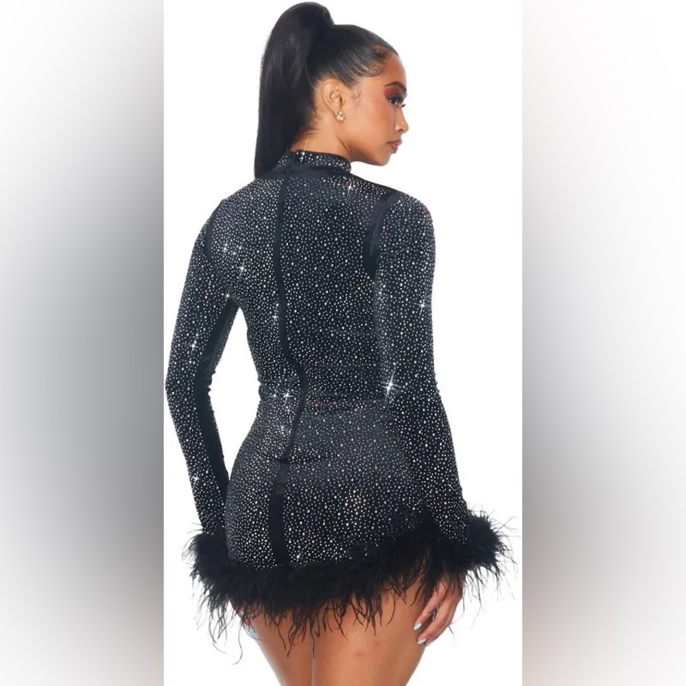 Gem & Feather Party Dress